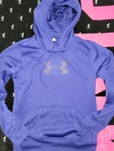 ROYAL BLUE STUDDED UNDER ARMOUR PULLOVER HOODY